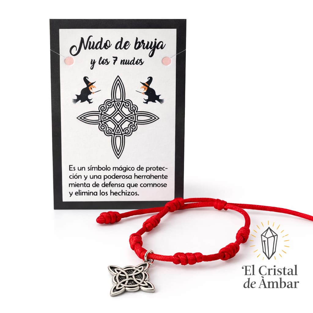 PULSERA DE 7 NUDOS CON NUDO DE BRUJA